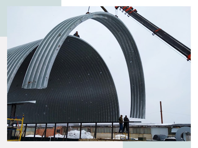 Полукруглые ангары в Улан-Удэ